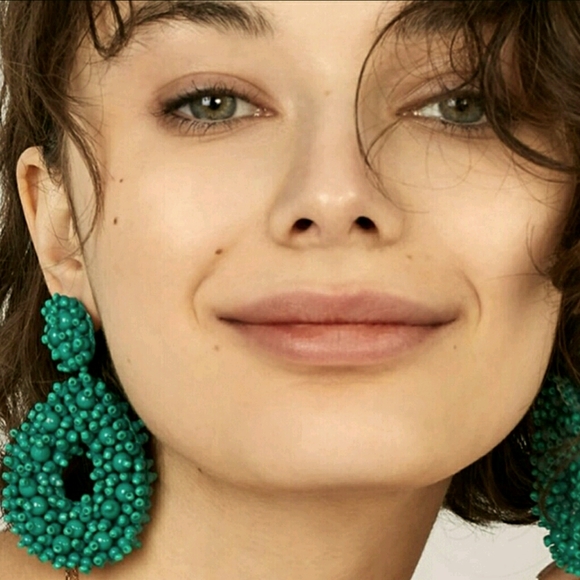 Boho Woven bead earrings - Picture 1 of 4